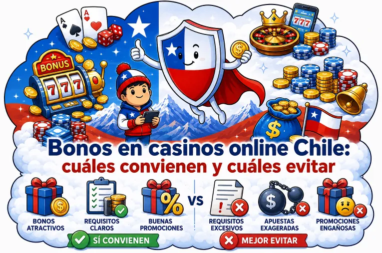 Bonos en casinos online Chile: cuáles convienen y cuáles evitar